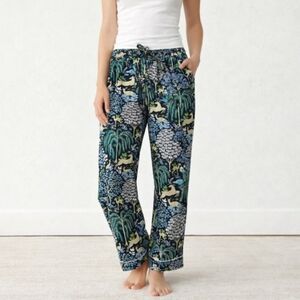 PRINTFRESH Dashing Deer Long Sleep Pants Organic Cotton Deer Forest Print Small